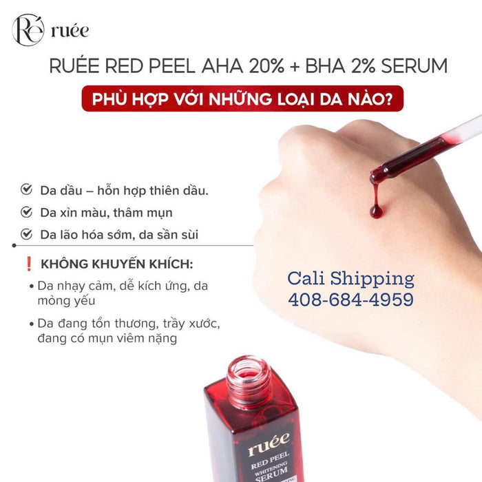 Ruee Red Peel Whitening Serum - Serum Lột Trắng Sáng Da Ruee