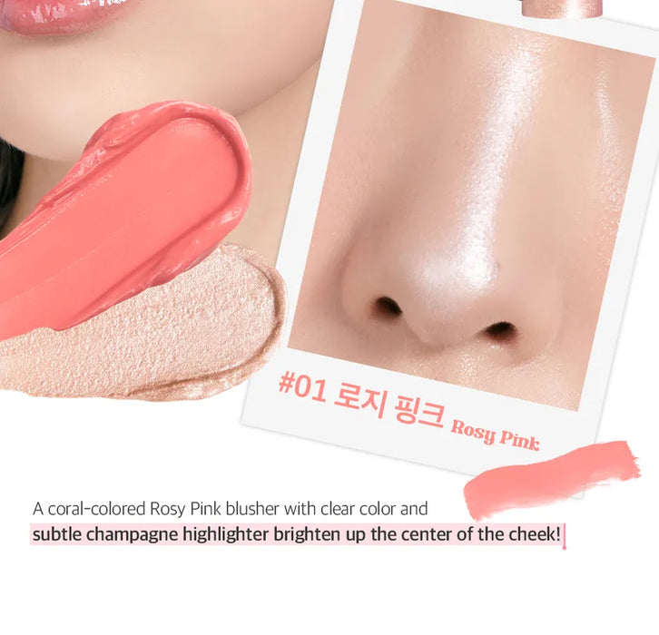 CORINGCO - Glow Touch Blush & Illuminator - Má Hồng