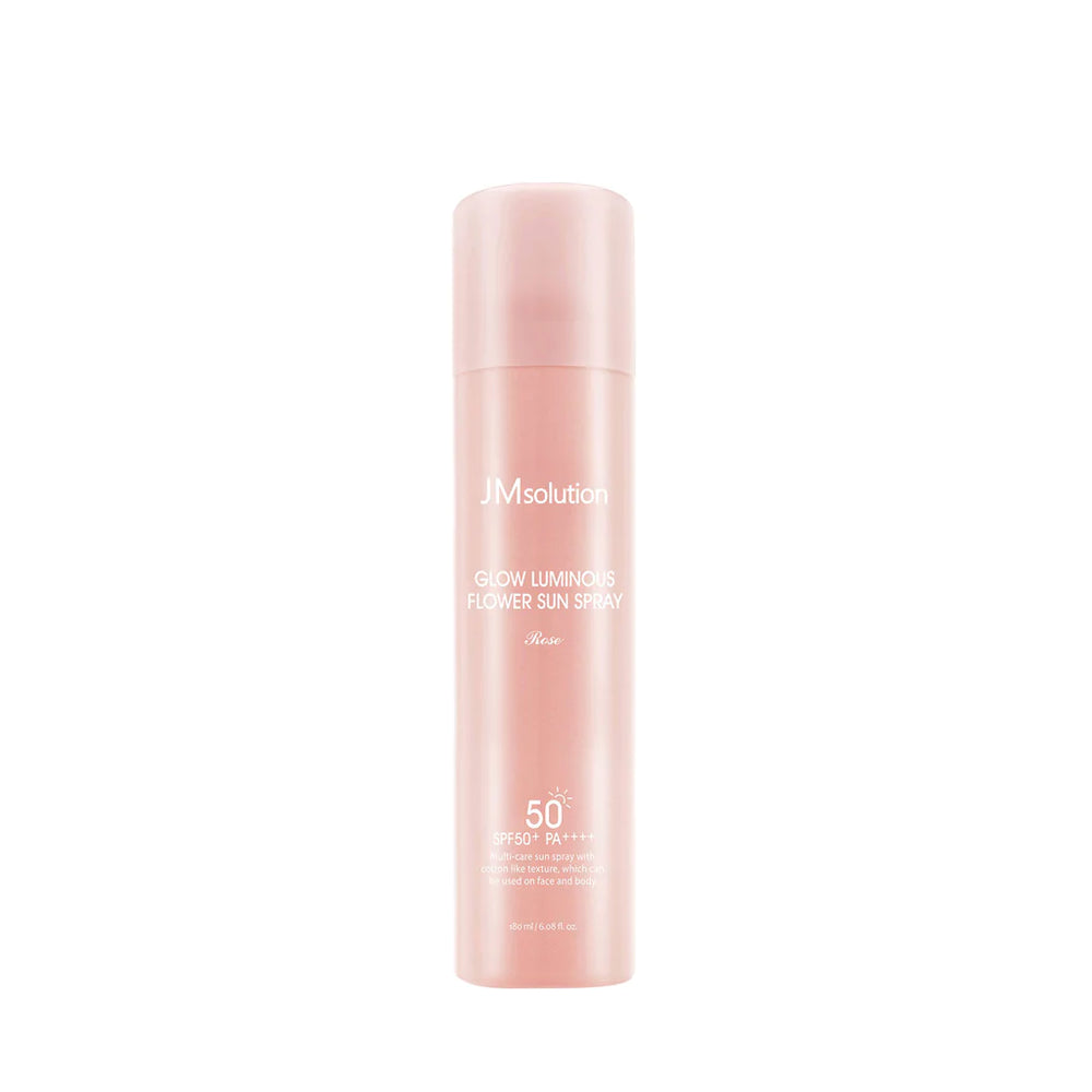 JM SOLUTION Glow Luminous Flower Sun Spray SPF50+ PA++++ 180ml - Xịt Chống Nắng Hoa Hồng