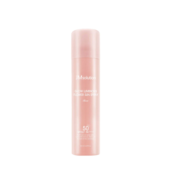 JM SOLUTION Glow Luminous Flower Sun Spray SPF50+ PA++++ 180ml - Xịt Chống Nắng Hoa Hồng