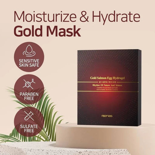 Gold Salmon Egg Hydrogel Mask 10ea Premium Esthetic - Mặt Nạ Vàng Trứng Cá Hồi