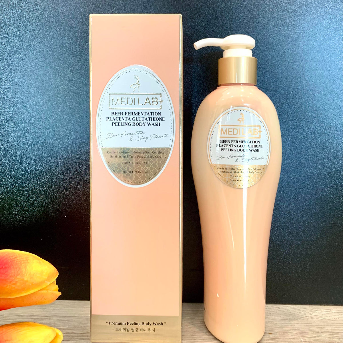 fermented glutathione MEDI LAB Beer Fermentation Placenta Glutathione Peeling Body Wash 280ml