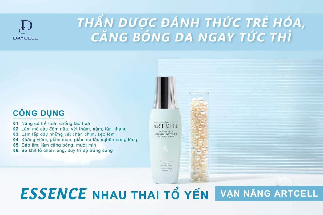 The Art:Cell Aurora Pearl Essential Whitening Solution Essence - Serum Tổ Yến