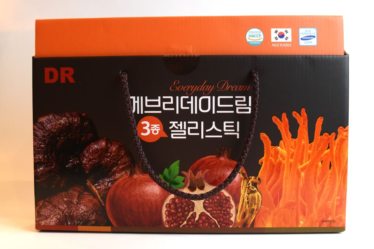 Korean Red Ginseng Pomegranate, Lingzhi Mushroom and Cordyceps Militaris Jelly - Thạch 3 Vị Linh Chi, Lựu, Đông Trùng