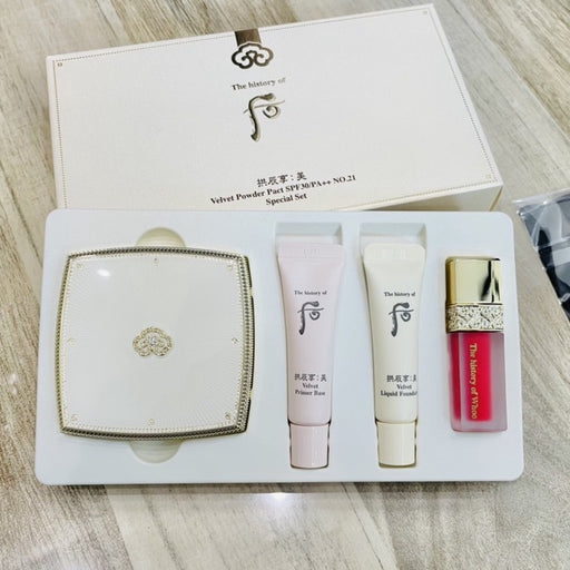 WHOO VELVET FOUDATION PACT SPF35/PA++ SPECIAL SET - SET PHẤN TƯƠI VELVET WHOO